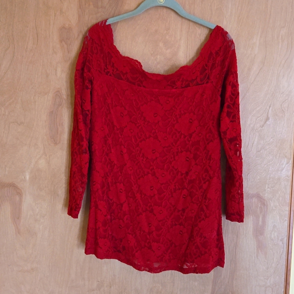 Torrid 1x off shoulder lace top